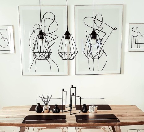 Lampa wisząca Luster Wire marki Westwing, 75x25 cm