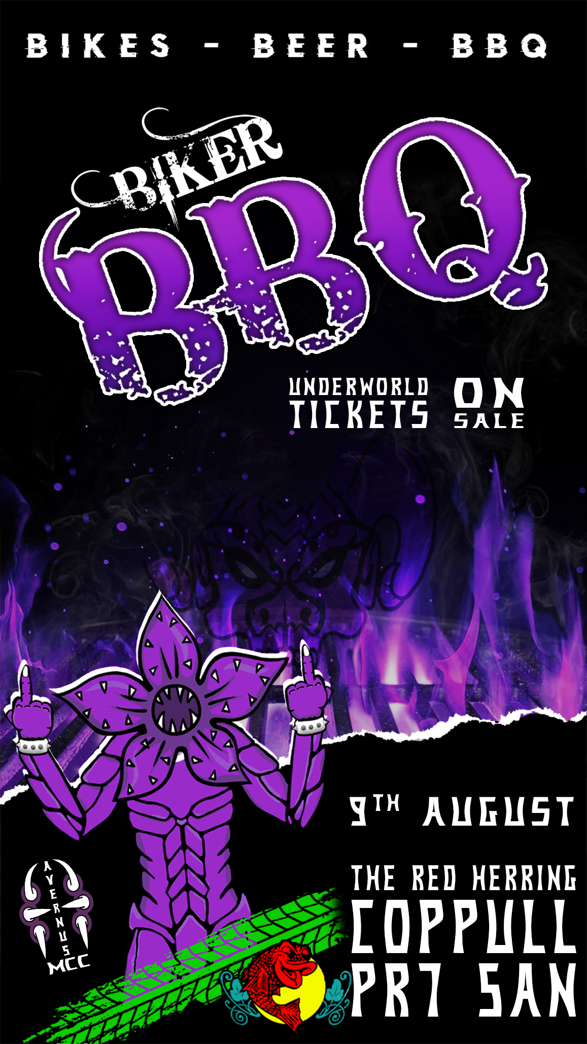 avernus bbq, 9th august at the red herring