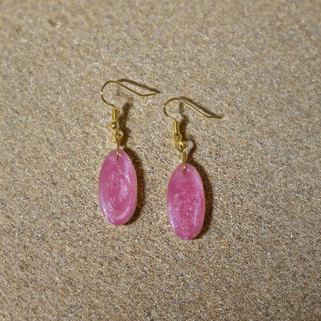 Handmade Oval Resin Earrings – Timeless Elegance in a variety of colours