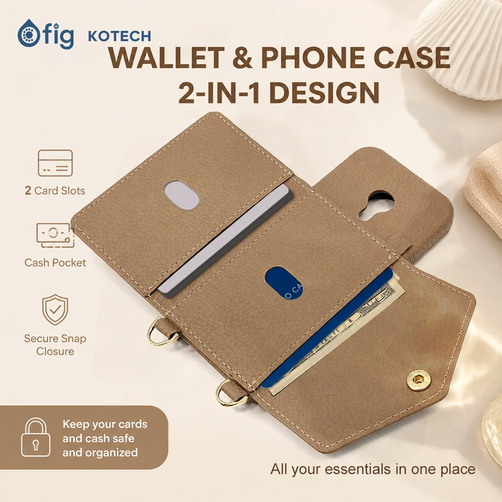 Fig Bar Leather Crossbody Wallet Case (3 Colours)