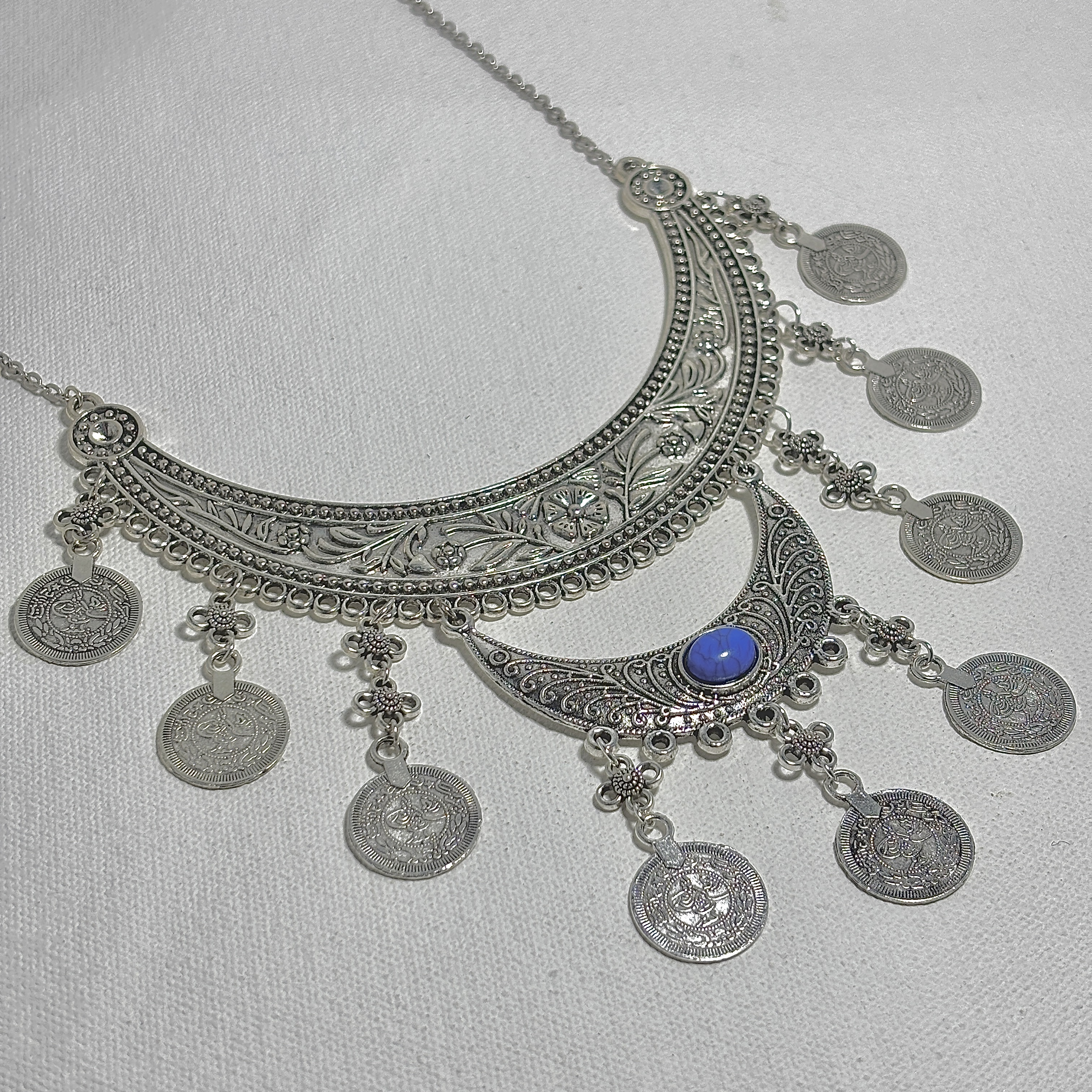 Double Layered Necklace with Colour