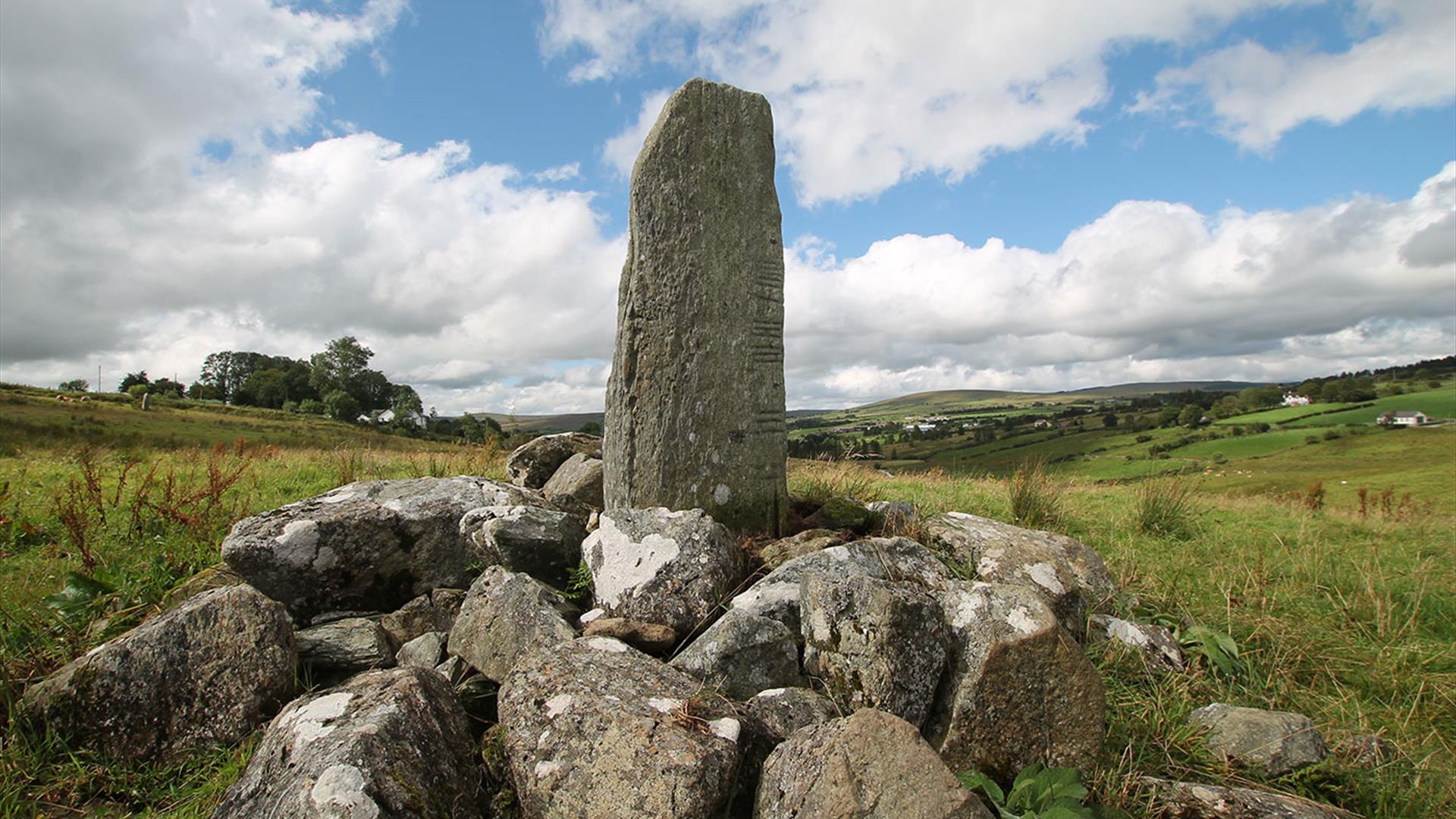 Aghascrebagh Ogham Stone, Omagh, Co Tyrone