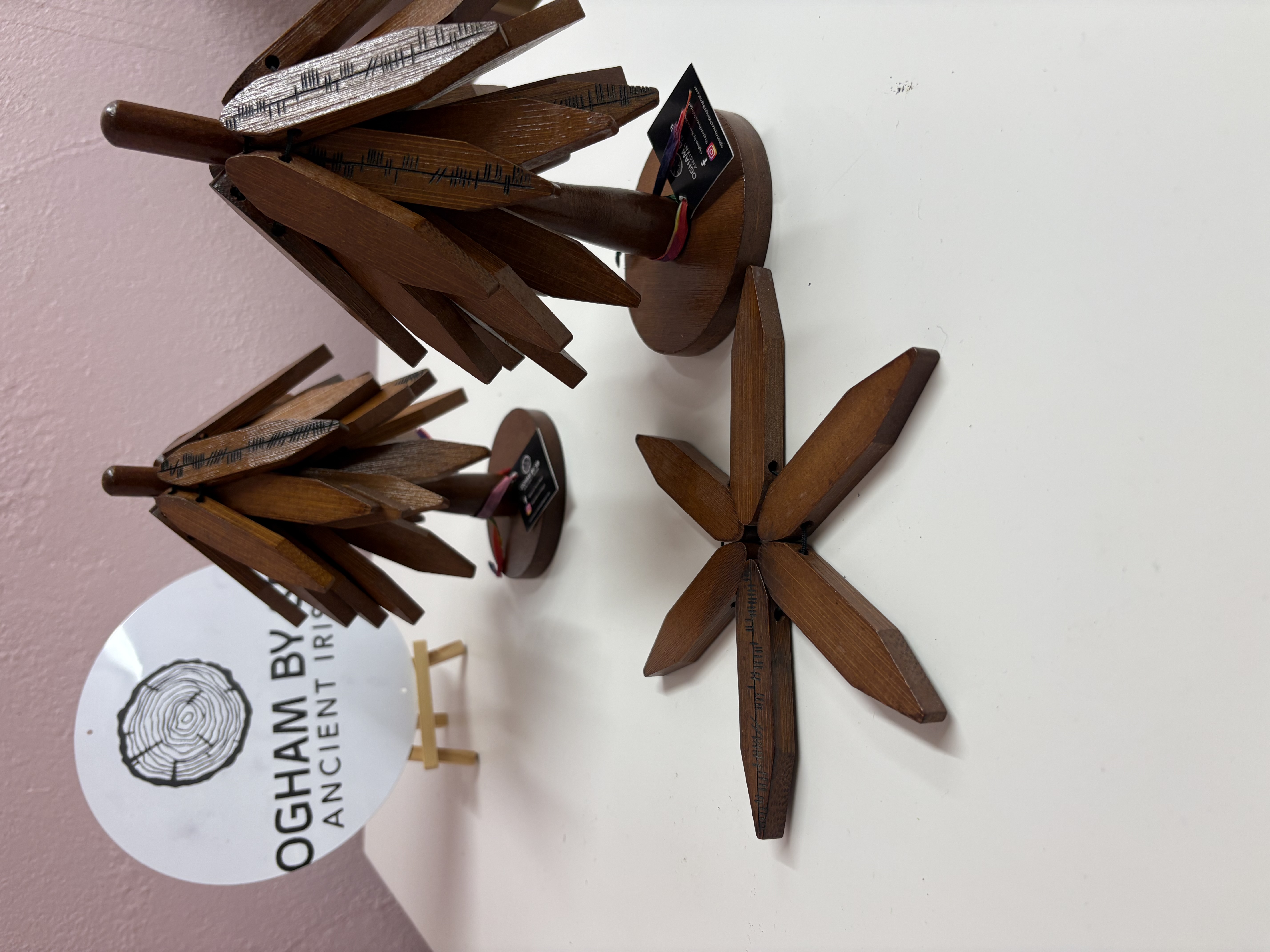 Ogham Inscribed Christmas Tree Coaster