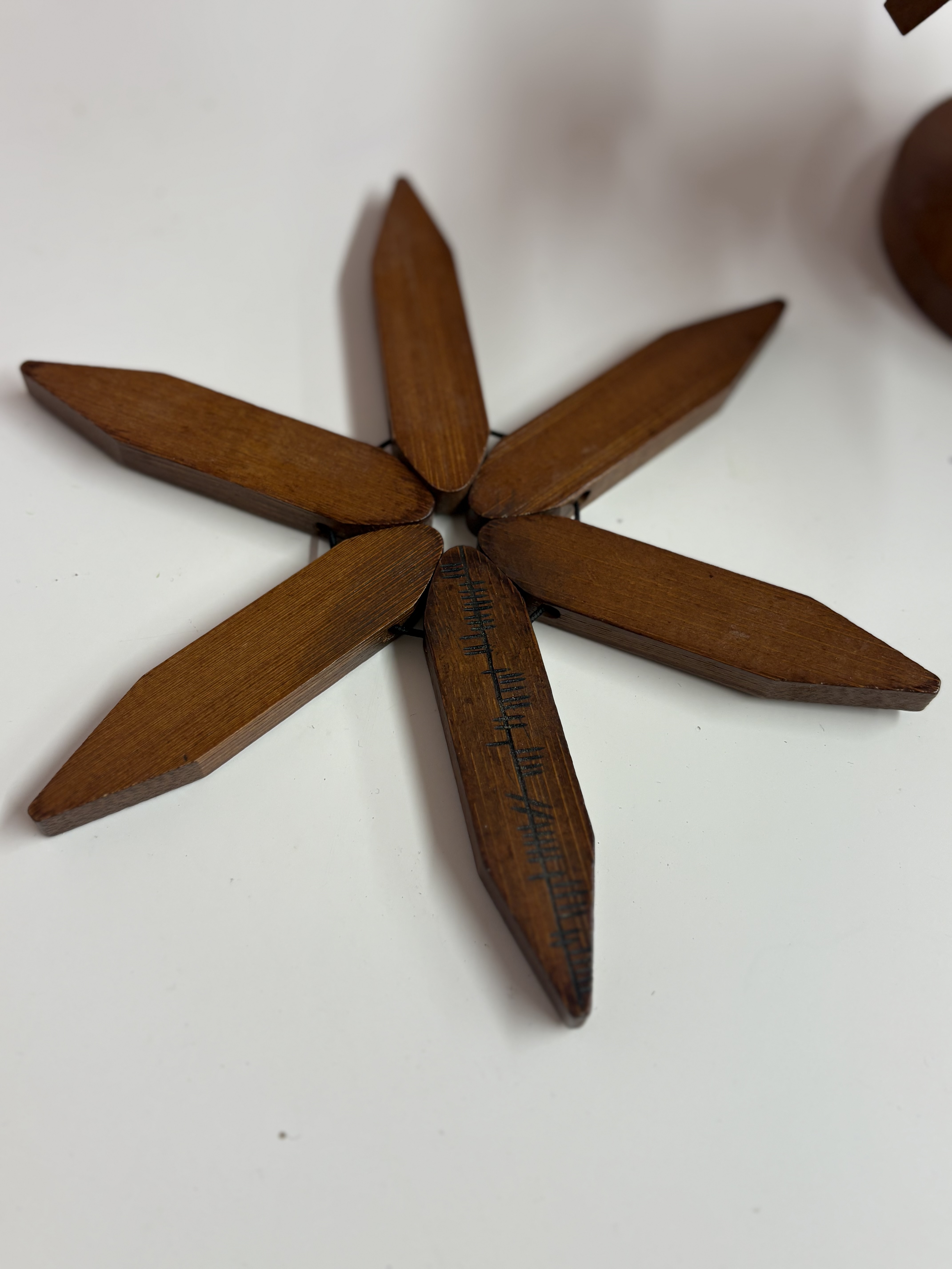 Ogham Inscribed Christmas Tree Coaster