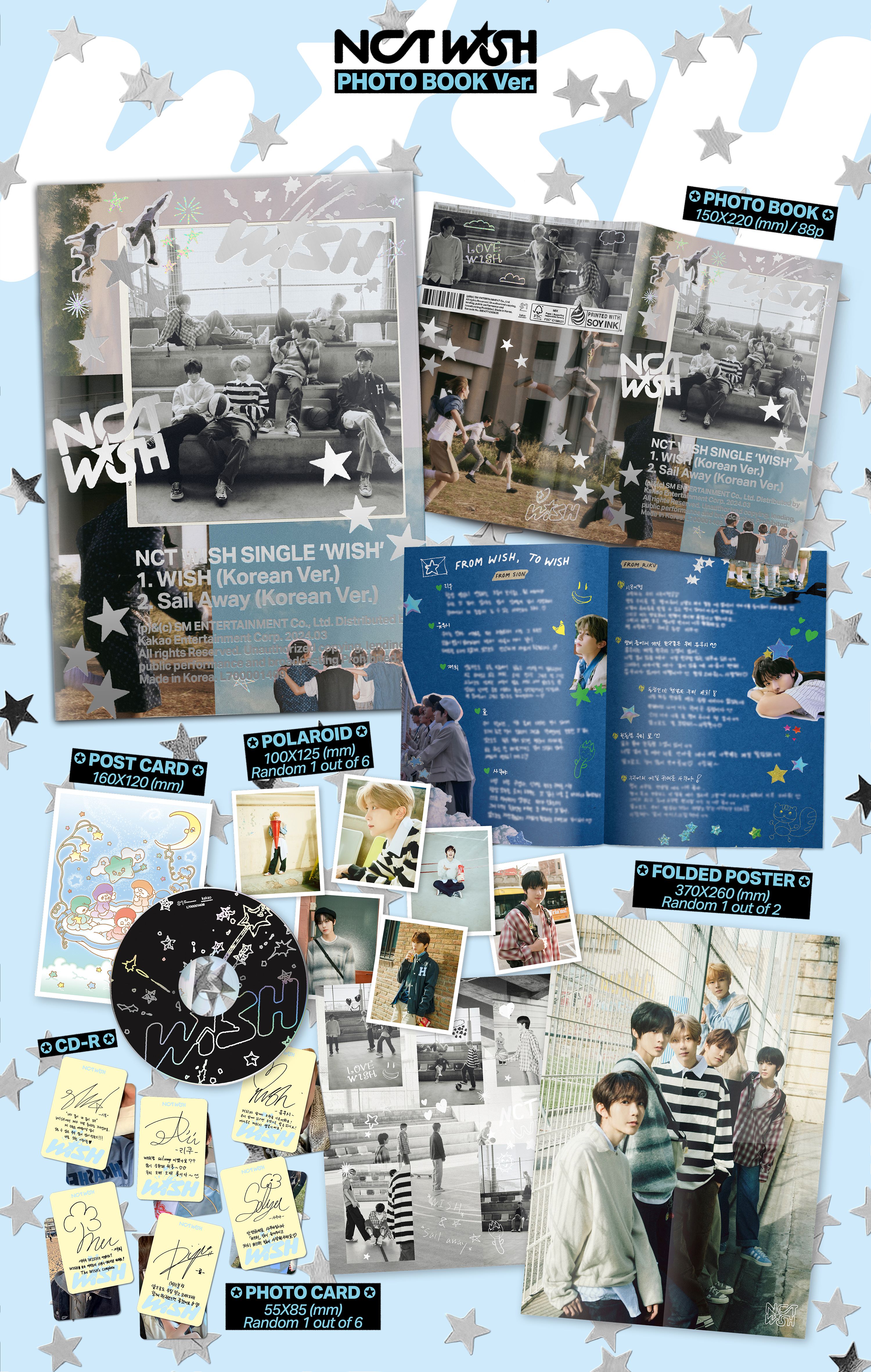 NCT WISH - 1st Single Album WISH (Photobook Ver.)