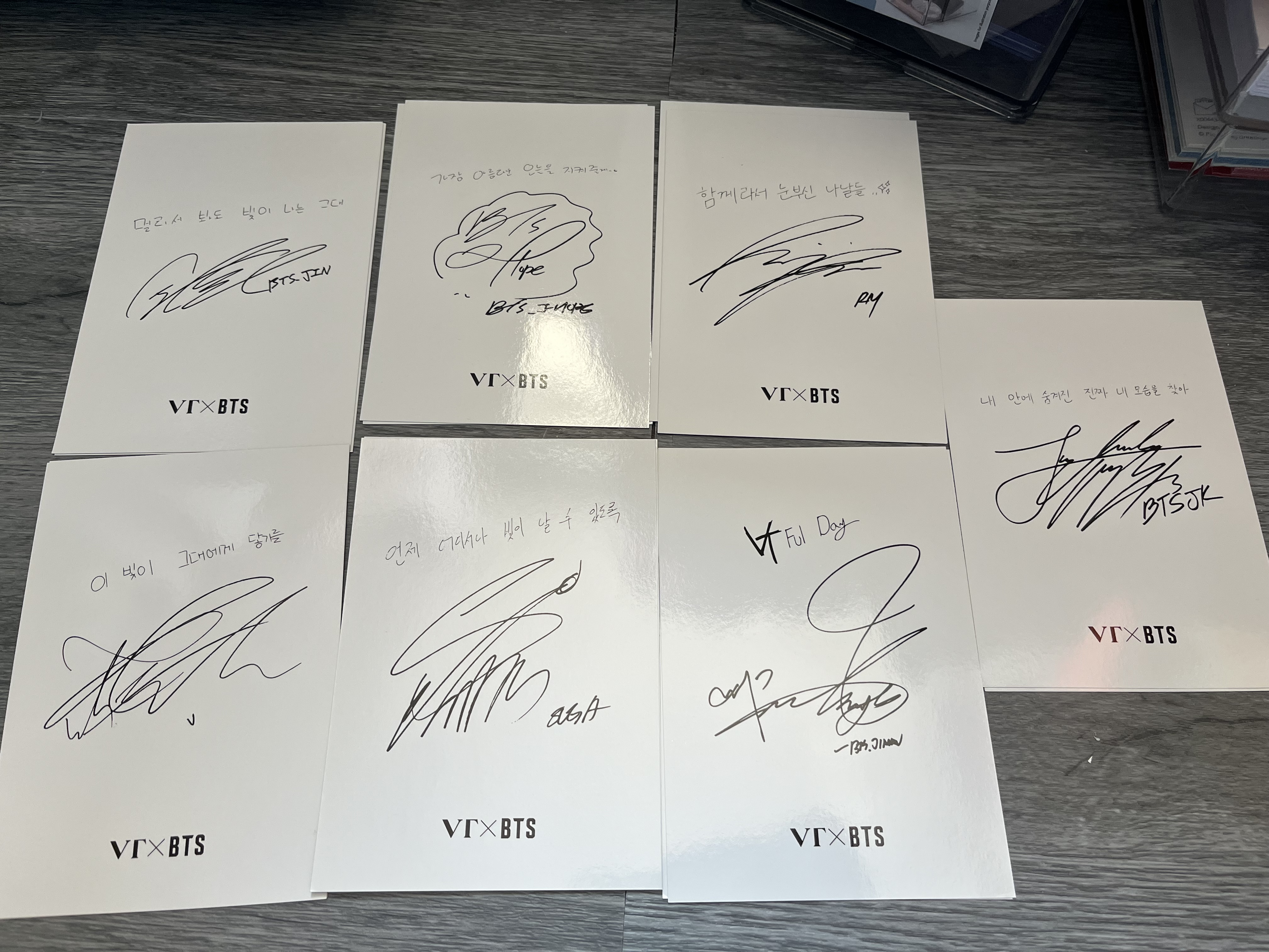 BTS X VT Cosmetics Official Postcard Set (all Members) Vtful Day