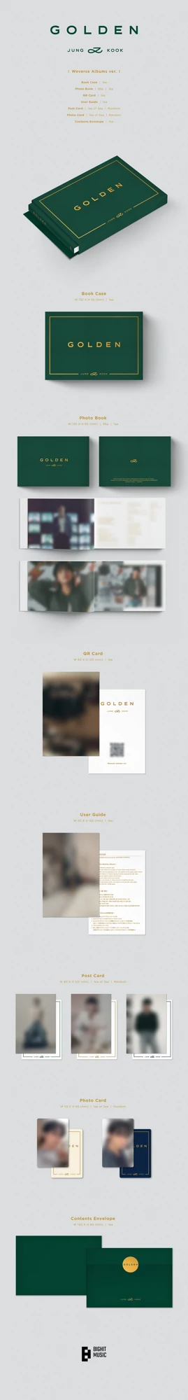 JUNG KOOK - The 1st Full Album GOLDEN (Weverse Albums Ver.)