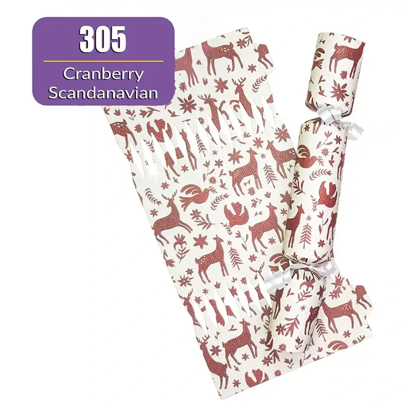 Cranberry Scandanavian - DIY Cracker Kit - Set of 6