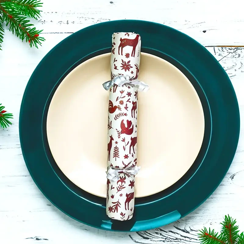 Gold Striped Scandanavian - DIY Cracker Kit - Set of 6