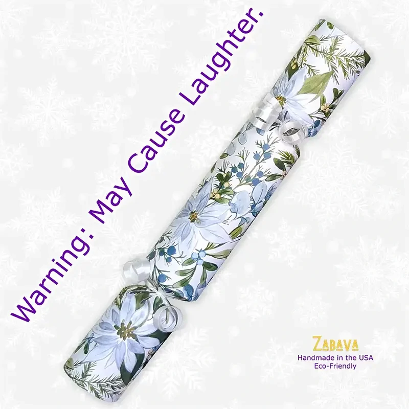 Country Blue Poinsettias - DIY Cracker Kit - Set of 6