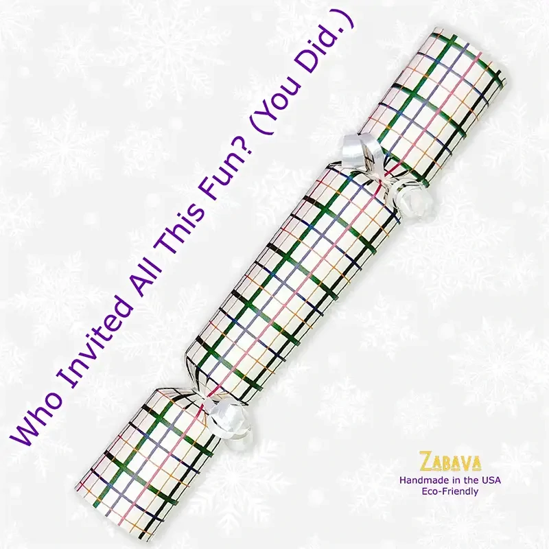 Red, Green, & Yellow Plaid - DIY Cracker Kit - Set of 6