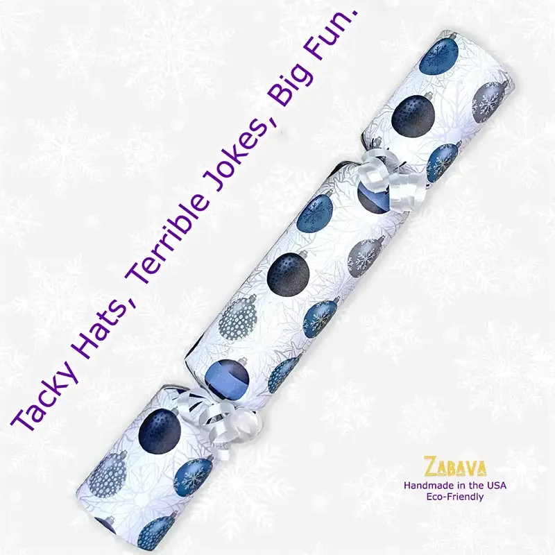 Blue Christmas Ornaments - DIY Cracker Kit - Set of 6