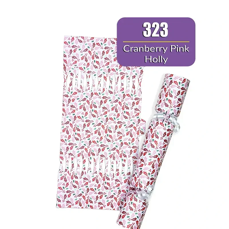Cranberry Pink Holly - DIY Cracker Kit - Set of 6