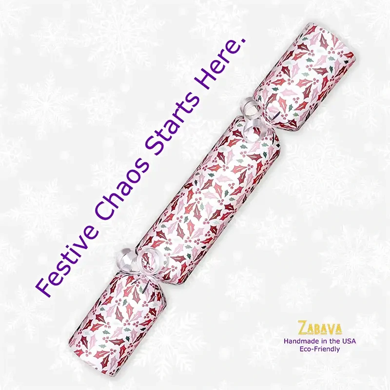 Cranberry Pink Holly - DIY Cracker Kit - Set of 6