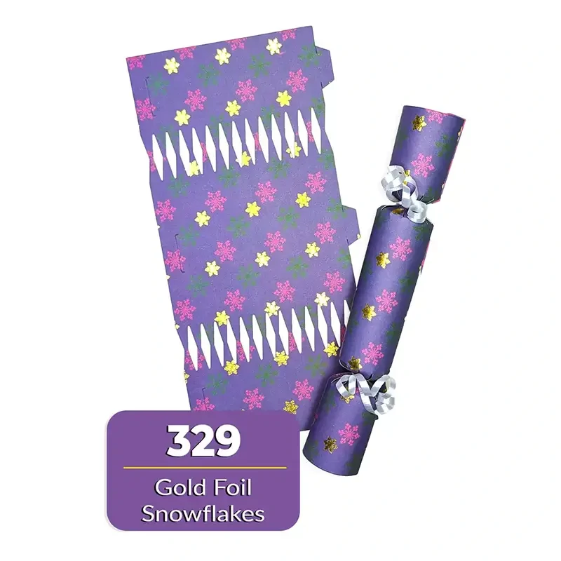 Gold Foil Snowflakes - DIY Cracker Kit - Set of 6