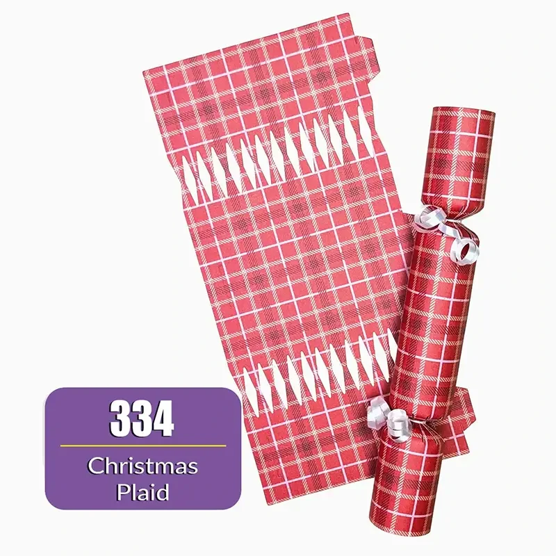 Christmas Plaid - DIY Cracker Kit - Set of 6
