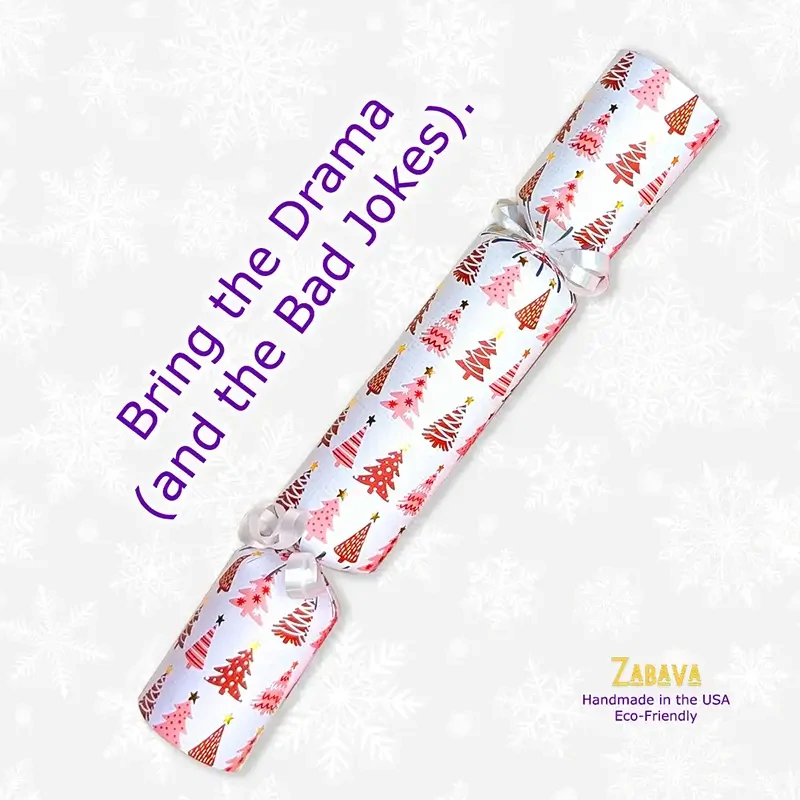 Christmas Trees with Gold Foil Stars - DIY Cracker Kit - Set of 6