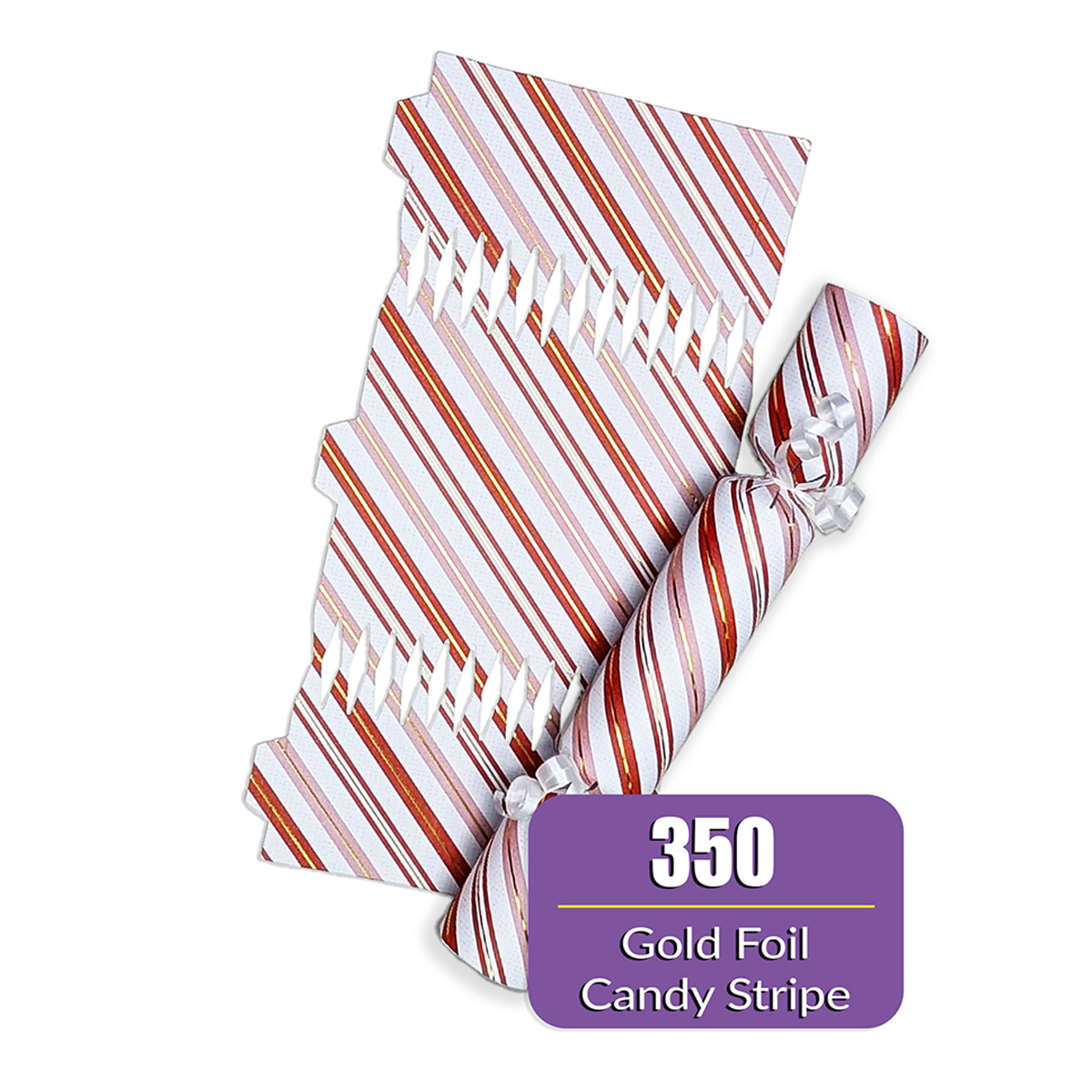 Gold Foil Candy Stripes