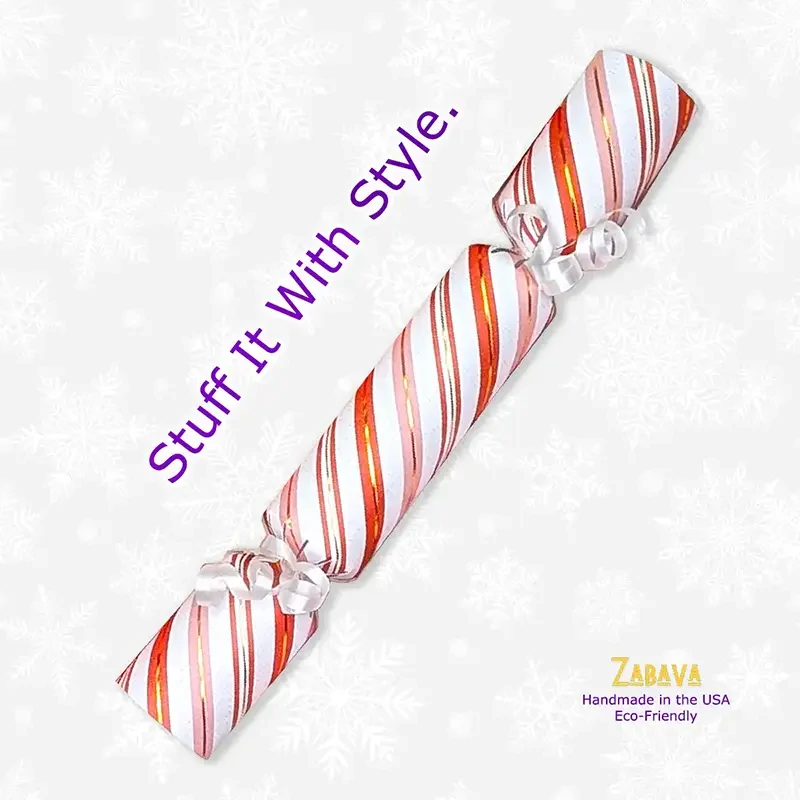 Gold Foil Candy Stripes - DIY Cracker Kit - Set of 6