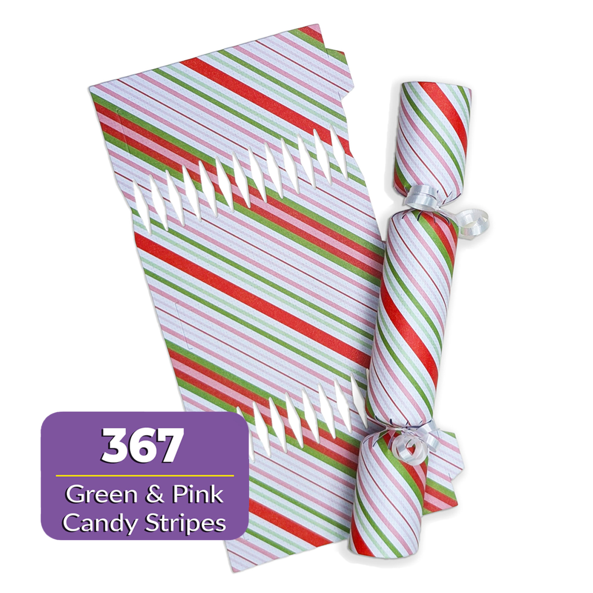 Green & Pink Candy Stripes