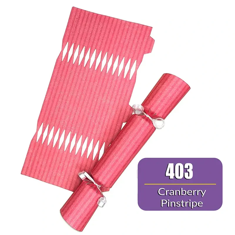 Cranberry Pinstripe - DIY Cracker Kit - Set of 6