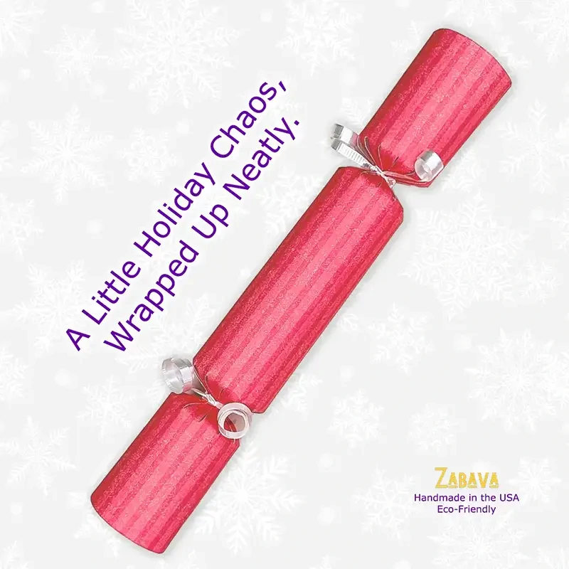 Cranberry Pinstripe - DIY Cracker Kit - Set of 6