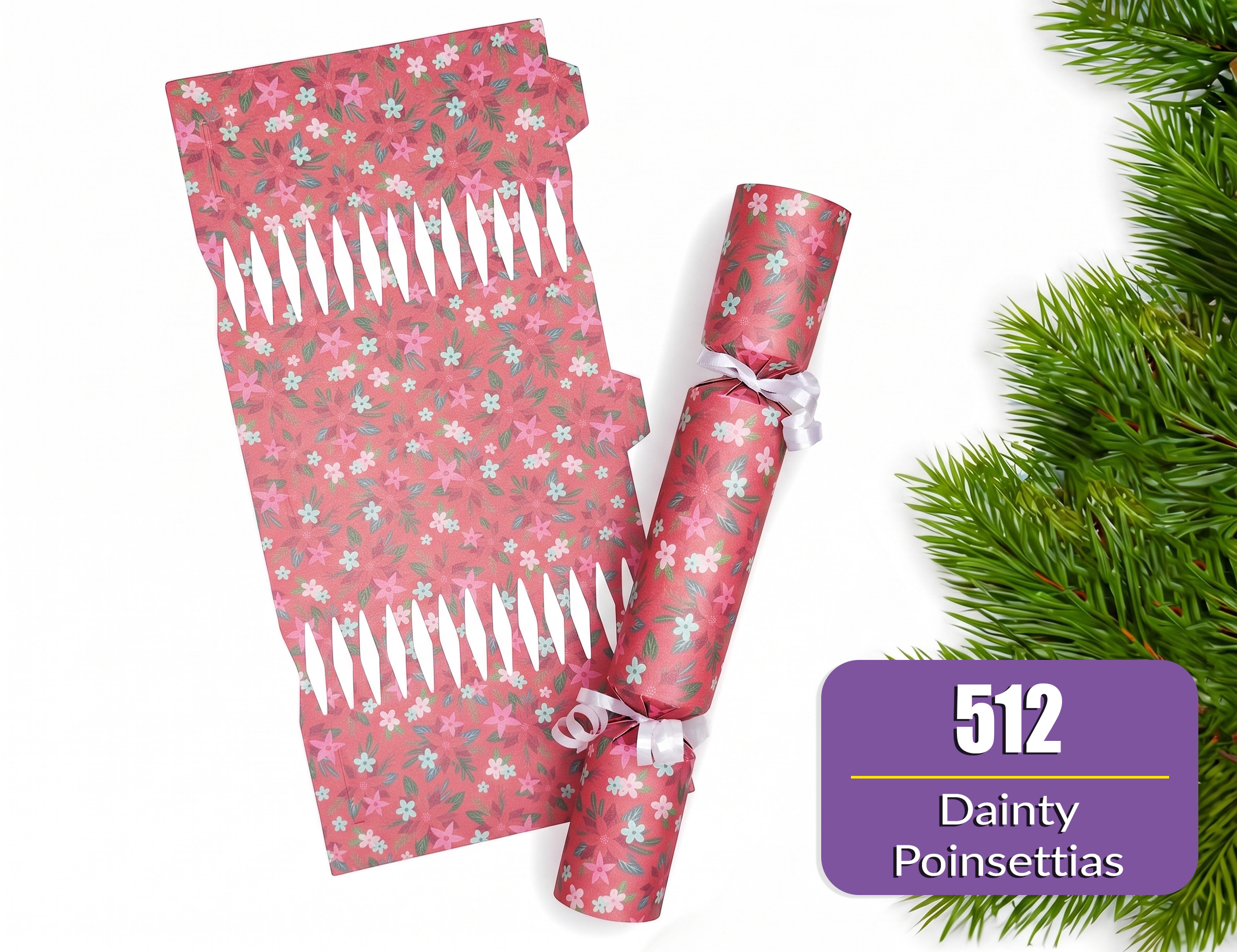 Dainty Poinsettias - DIY Cracker Kit - Set of 6