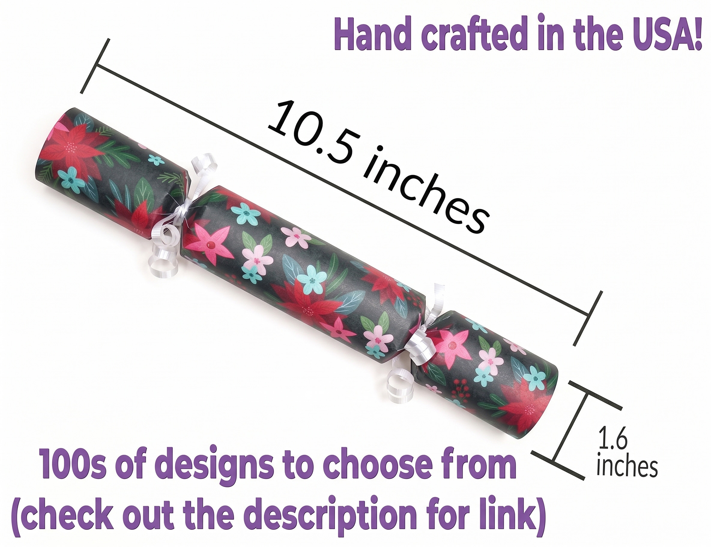 Poinsettia Aesthetic - DIY Cracker Kit - Set of 6