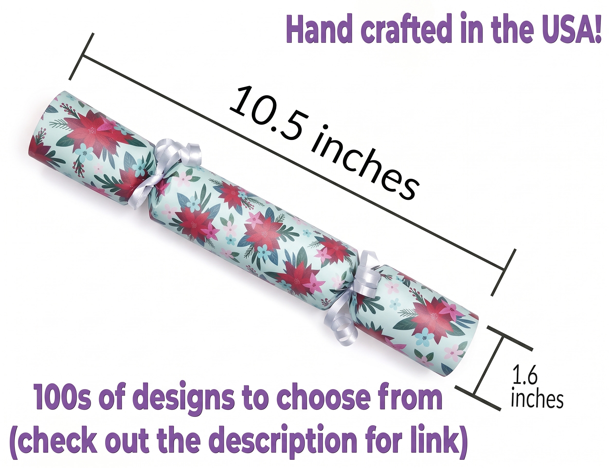 Dainty Poinsettias - DIY Cracker Kit - Set of 6
