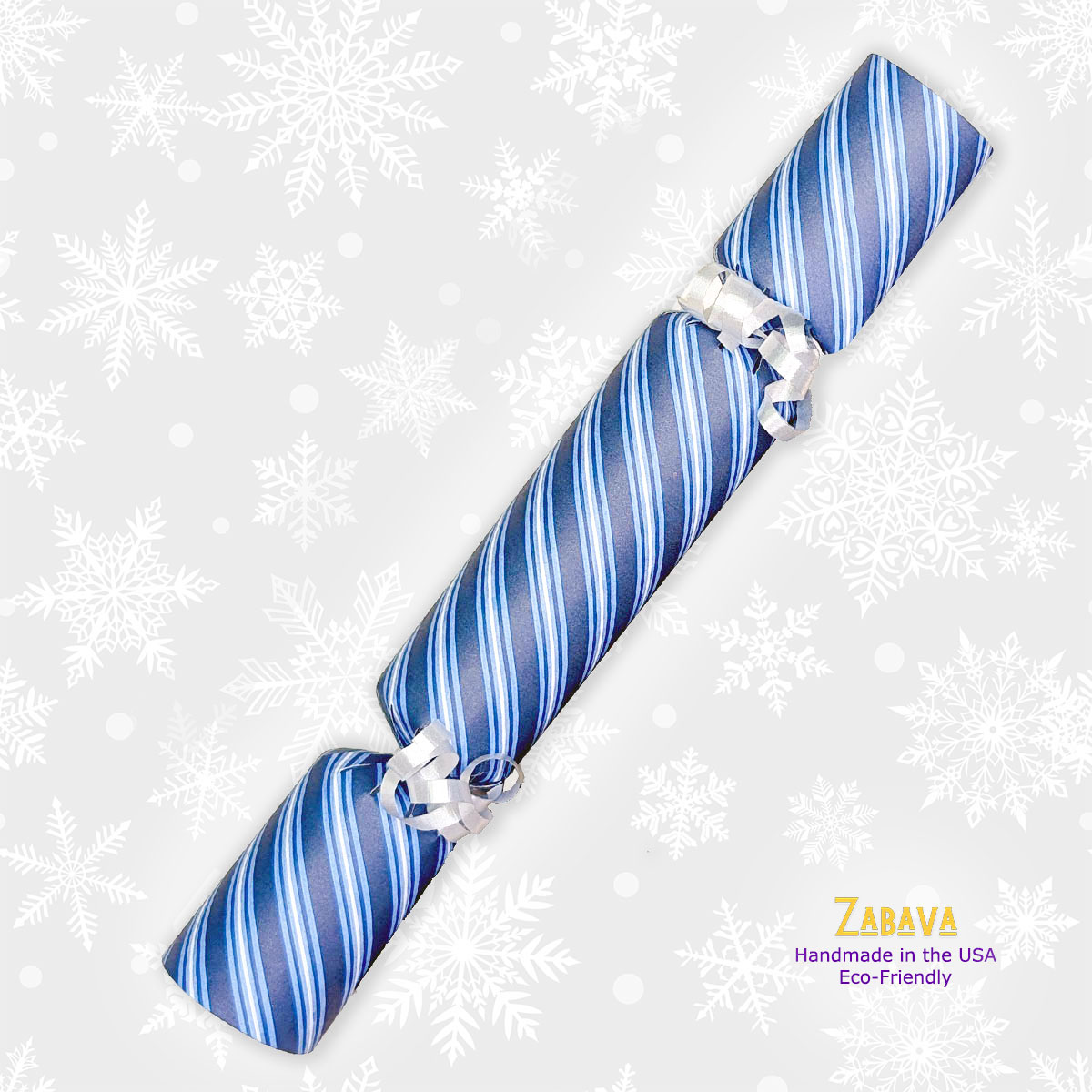 Blue Raspberry Stripes - DIY Cracker Kit - Set of 6