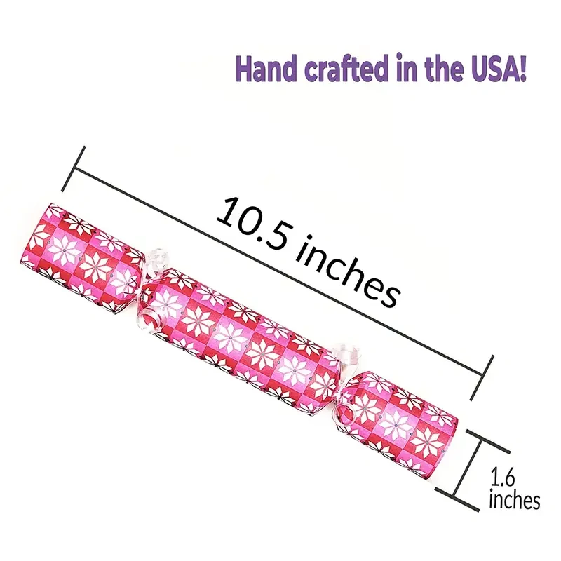 Cranberry Pink Holly - DIY Cracker Kit - Set of 6