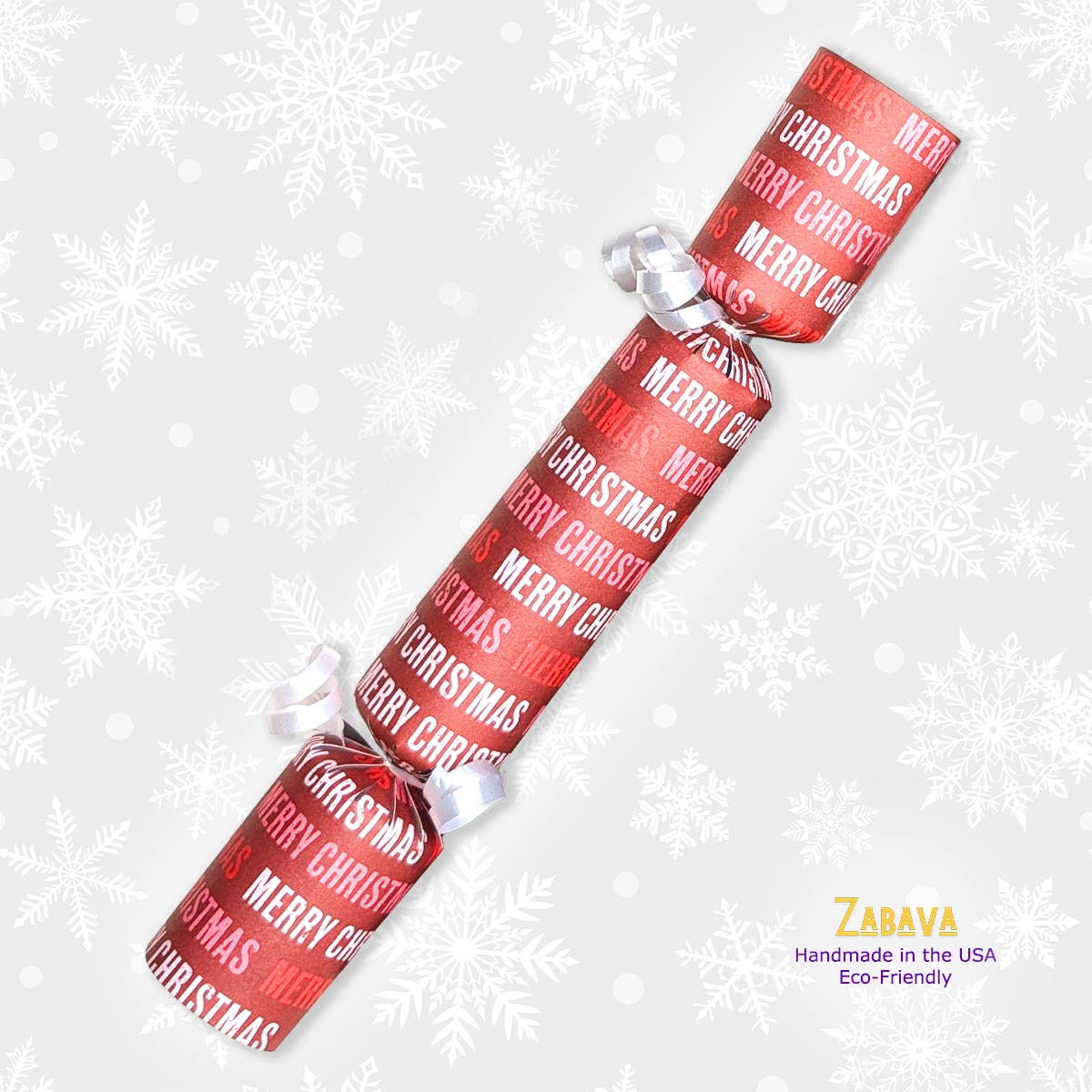 Merry Christmas on Cranberry - DIY Cracker Kit - Set of 6