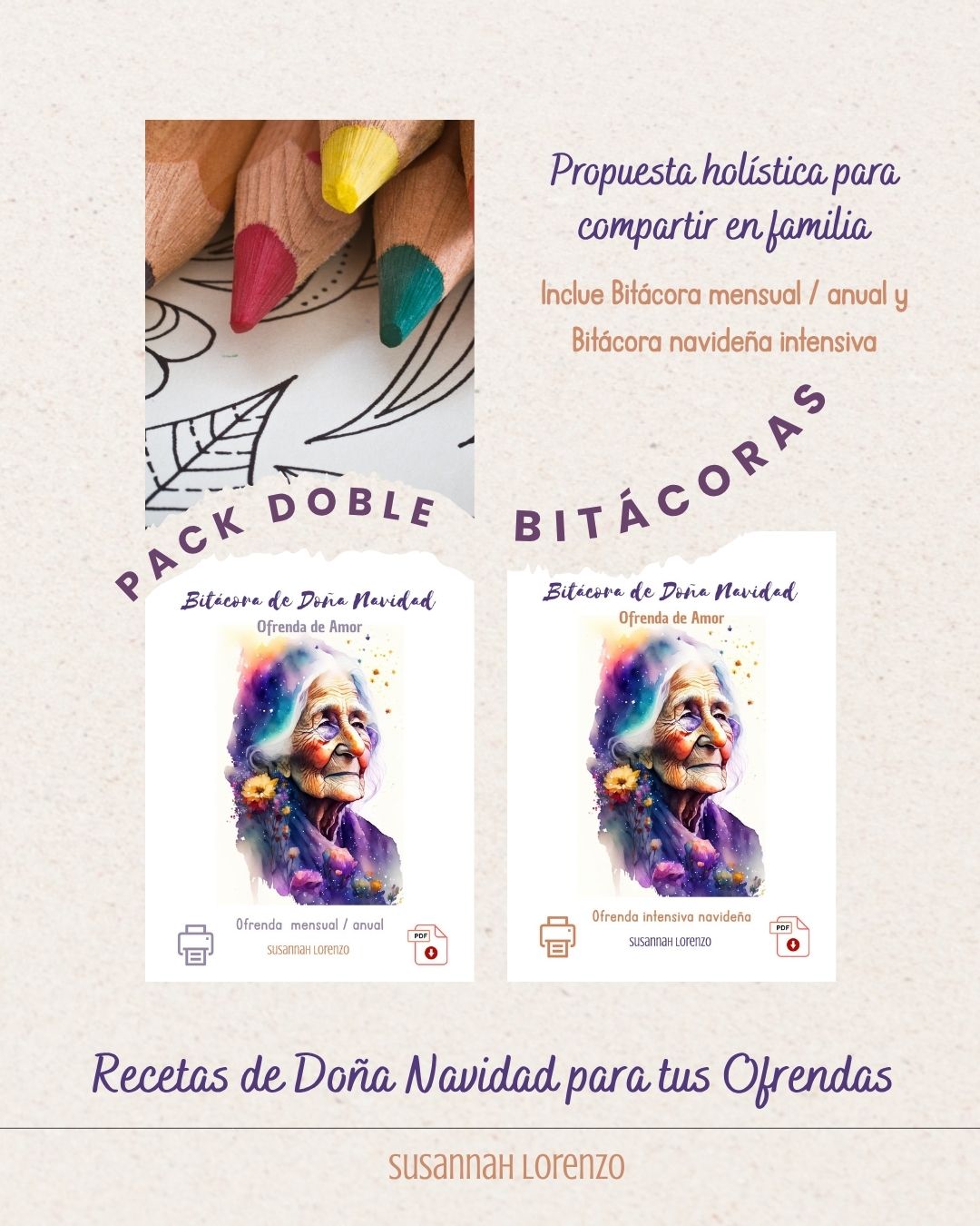 Bitácoras de Doña Navidad - Pack doble - Imprimibles