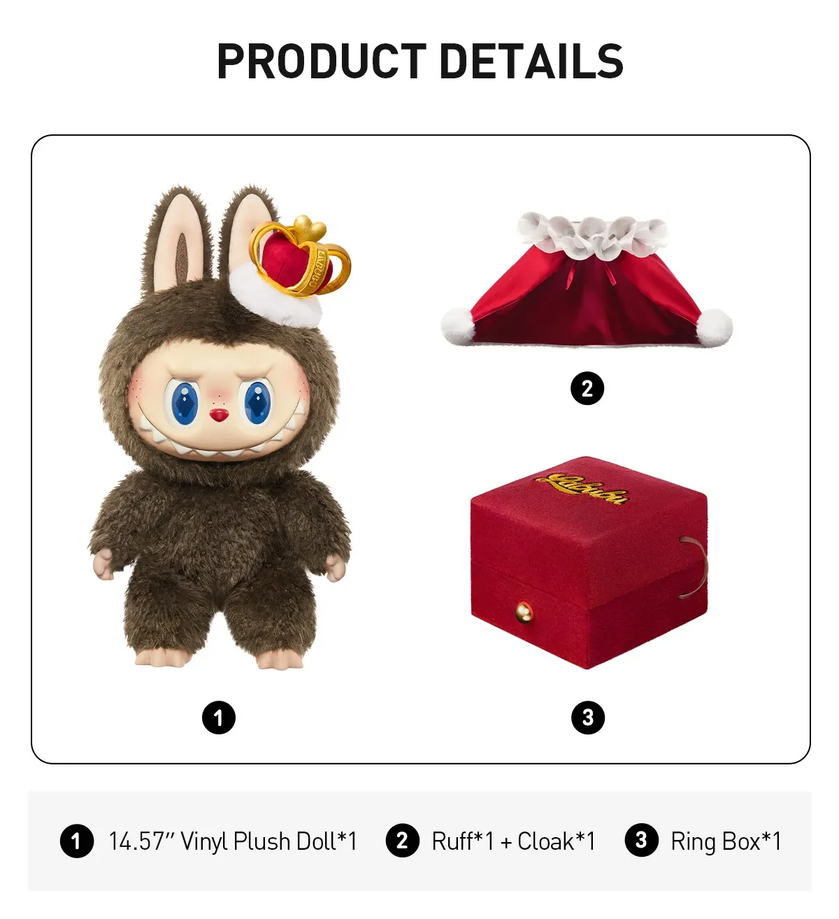 THE MONSTERS Let's Checkmate Series-Vinyl Plush Doll King