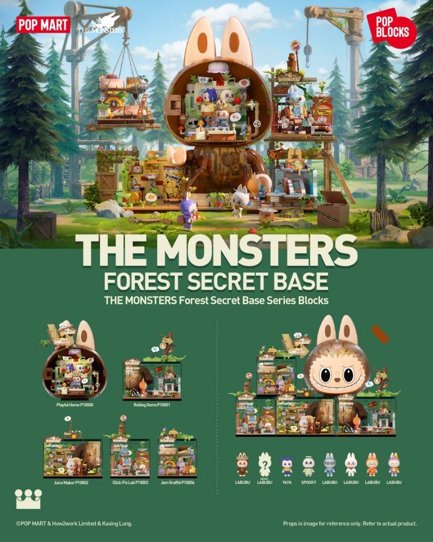 THE MONSTERS Forest Secret Base Series Blocks-Playful Home Blind Box