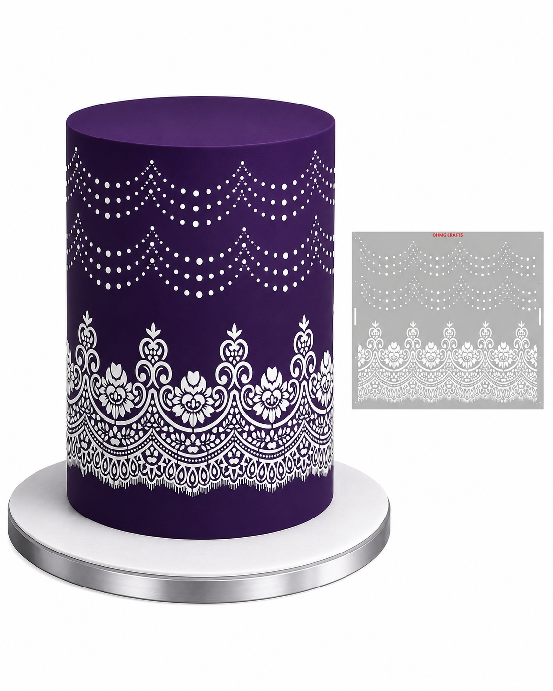 XXL CAKE STENCILS ( (42cm by 30cm / 16.5'' by 11.8'')