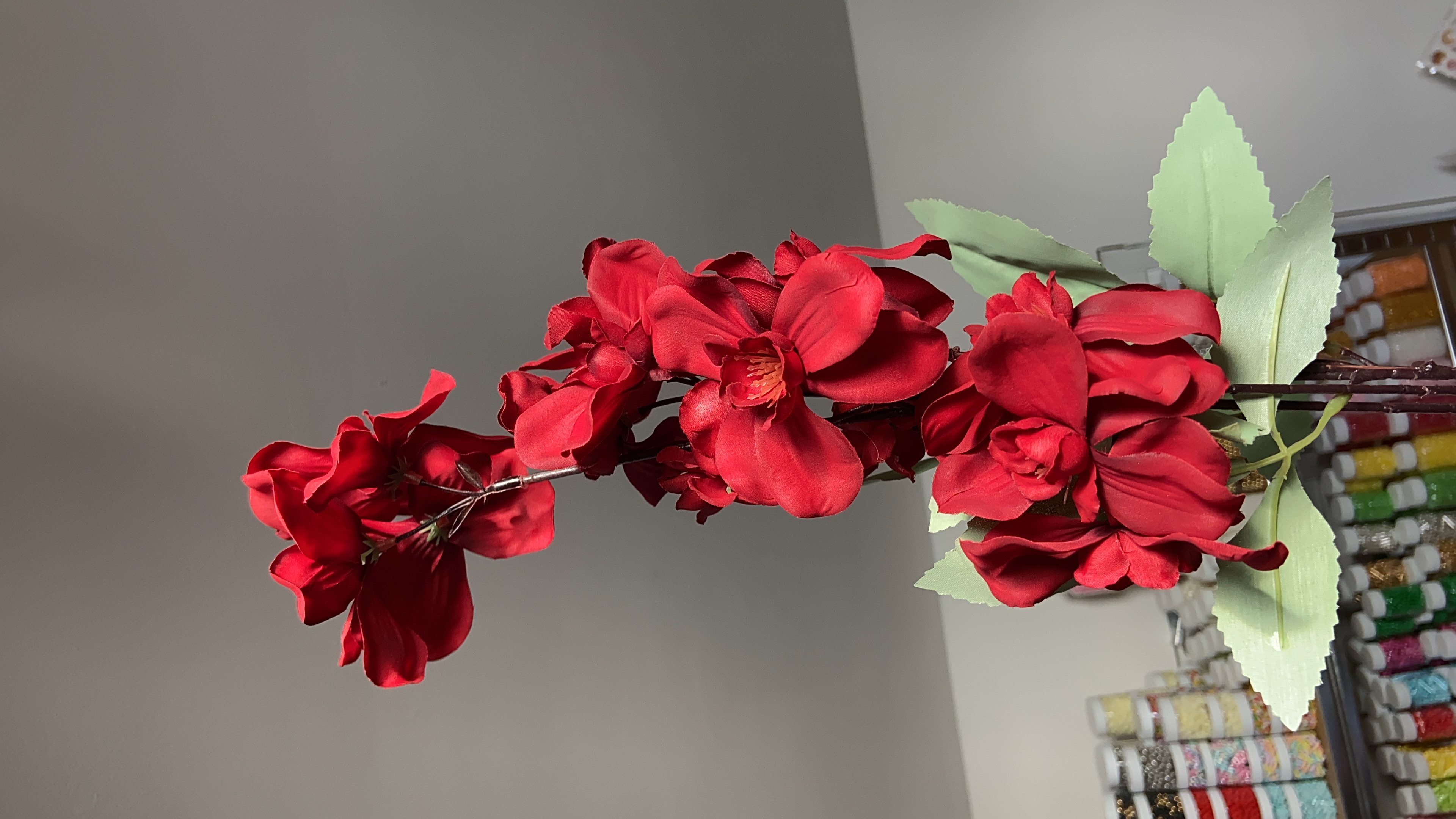 RED ARTIFICIAL FLOWERS
