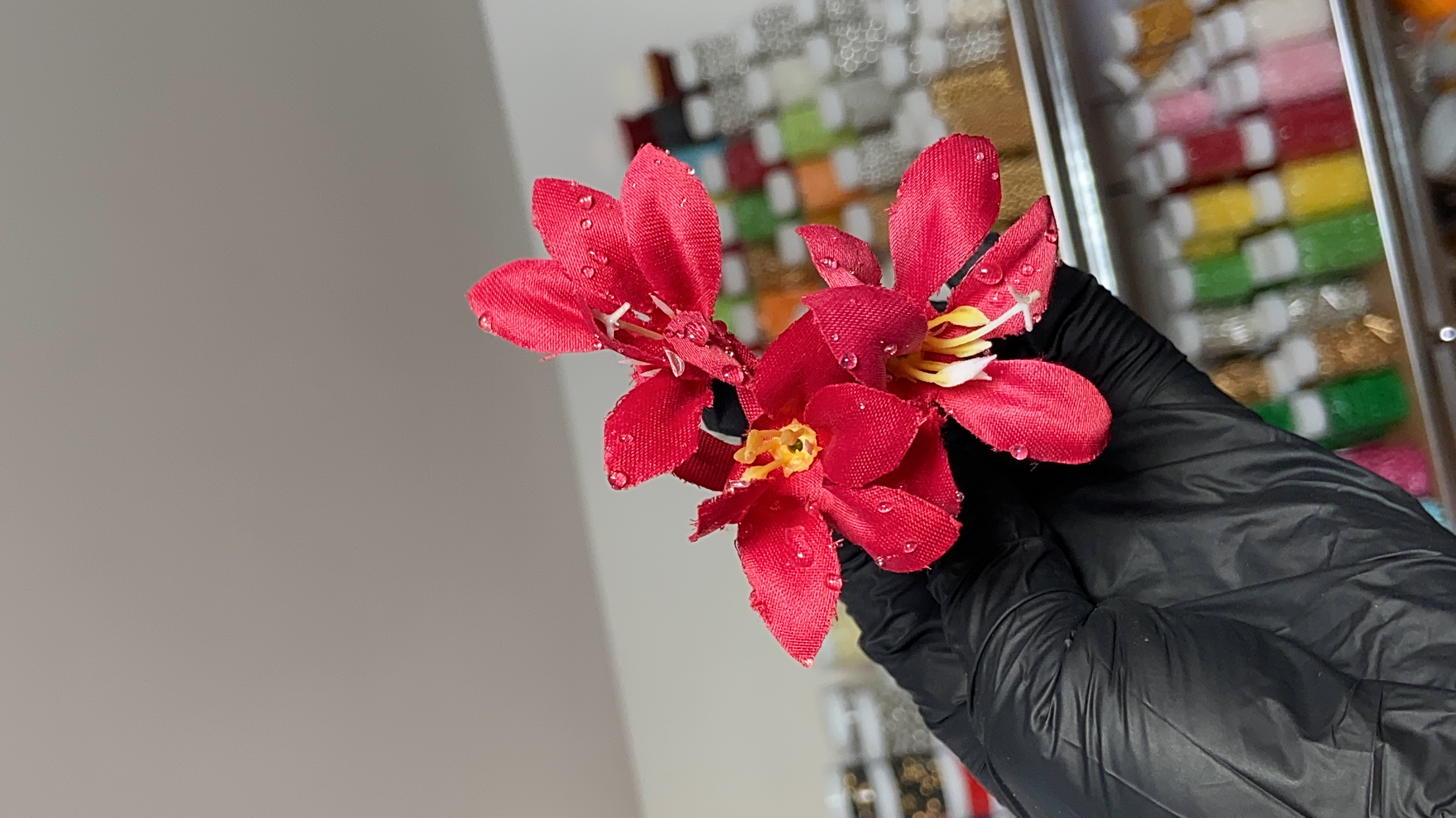 RED ARTIFICIAL FLOWERS