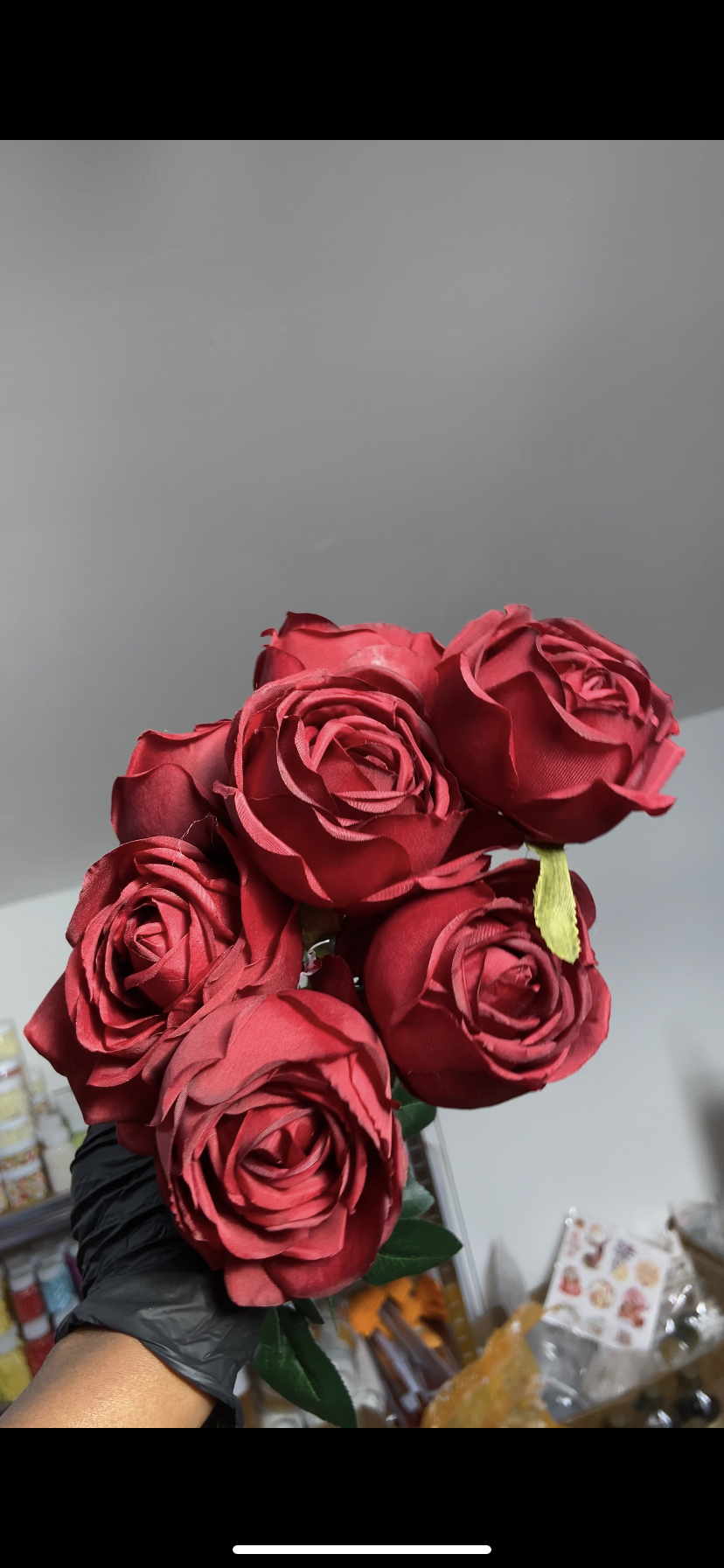 RED ARTIFICIAL FLOWERS