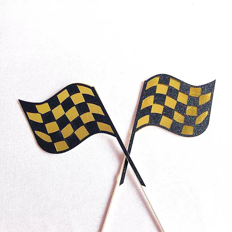 RACING FLAG CAKE TOPPER