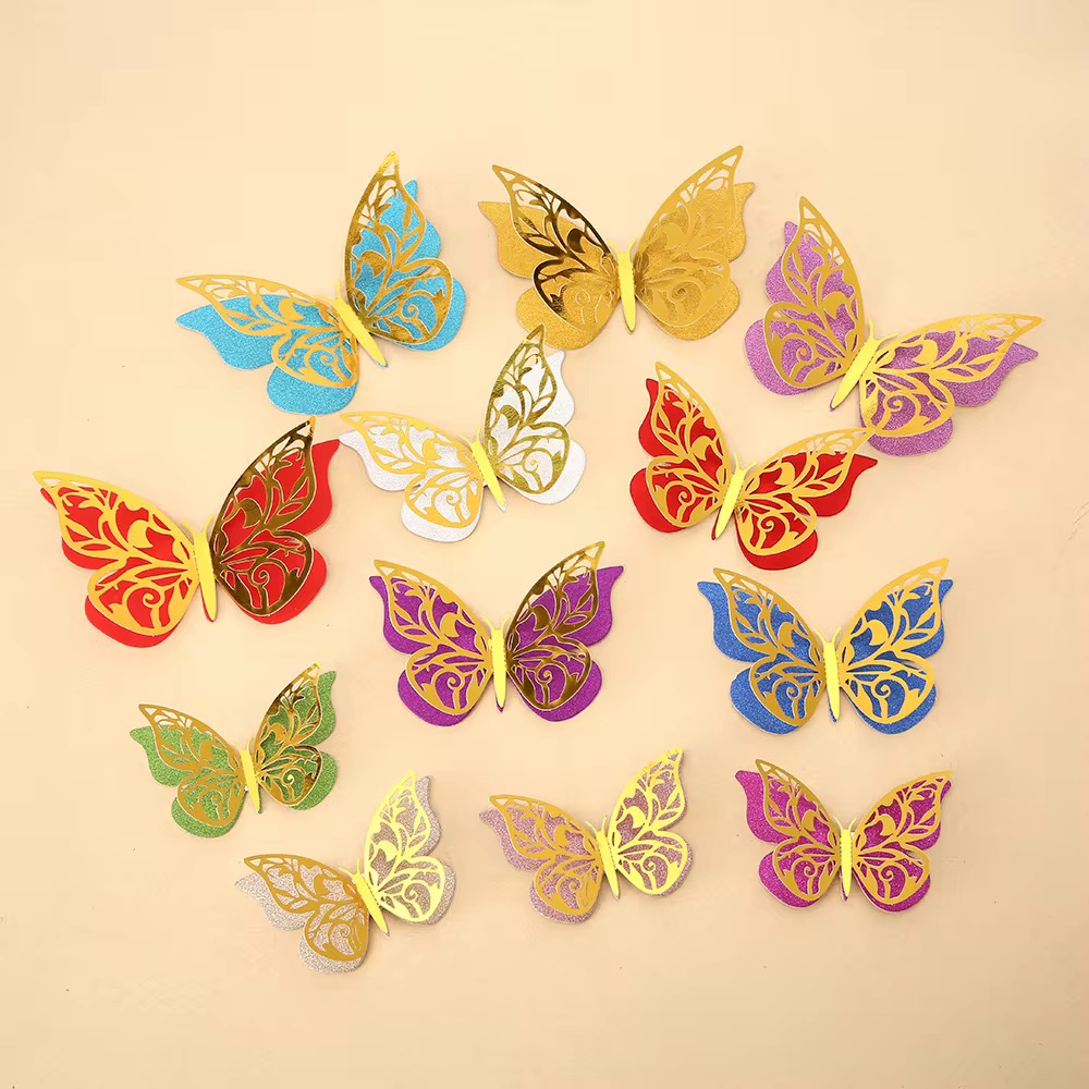 COLOURED 2 LAYERED BUTTERFLY 1