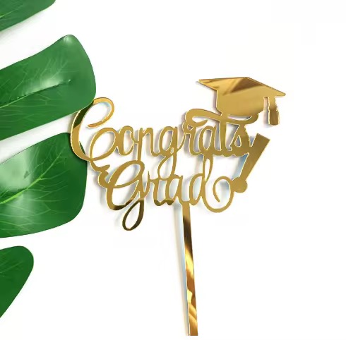 GOLD CONGRATS GRAD TOPPER