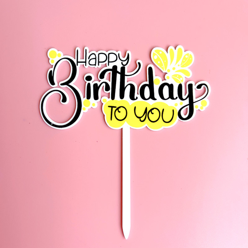 ACRYLIC HAPPY BIRTHDAY TOPPER