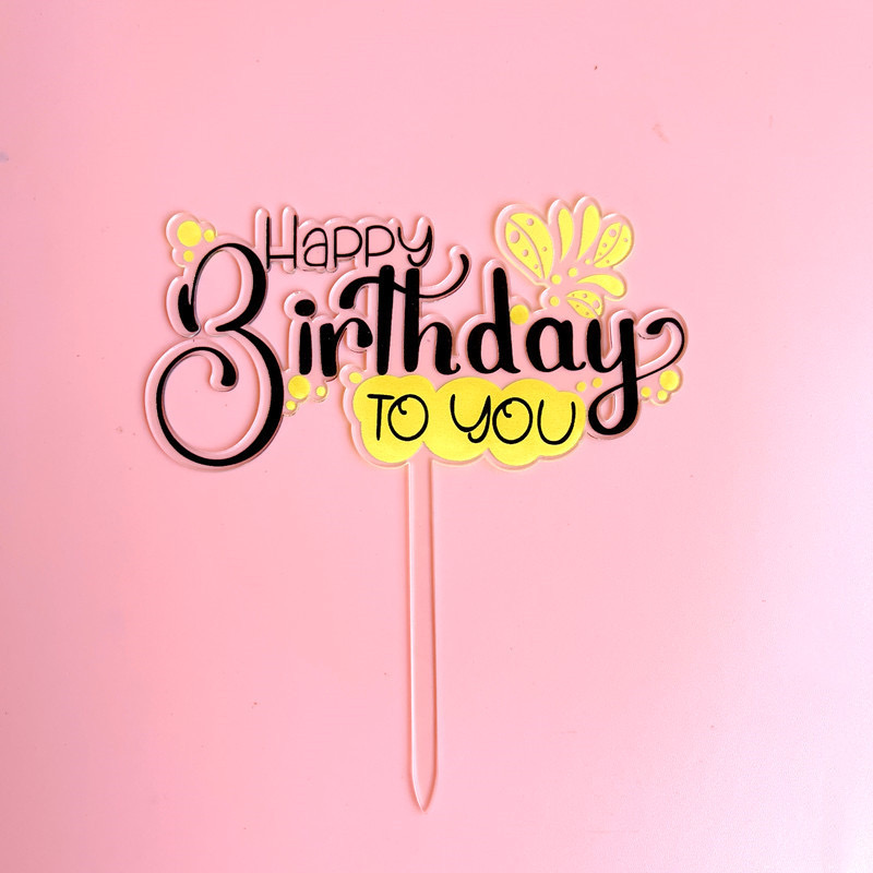 ACRYLIC HAPPY BIRTHDAY TOPPER