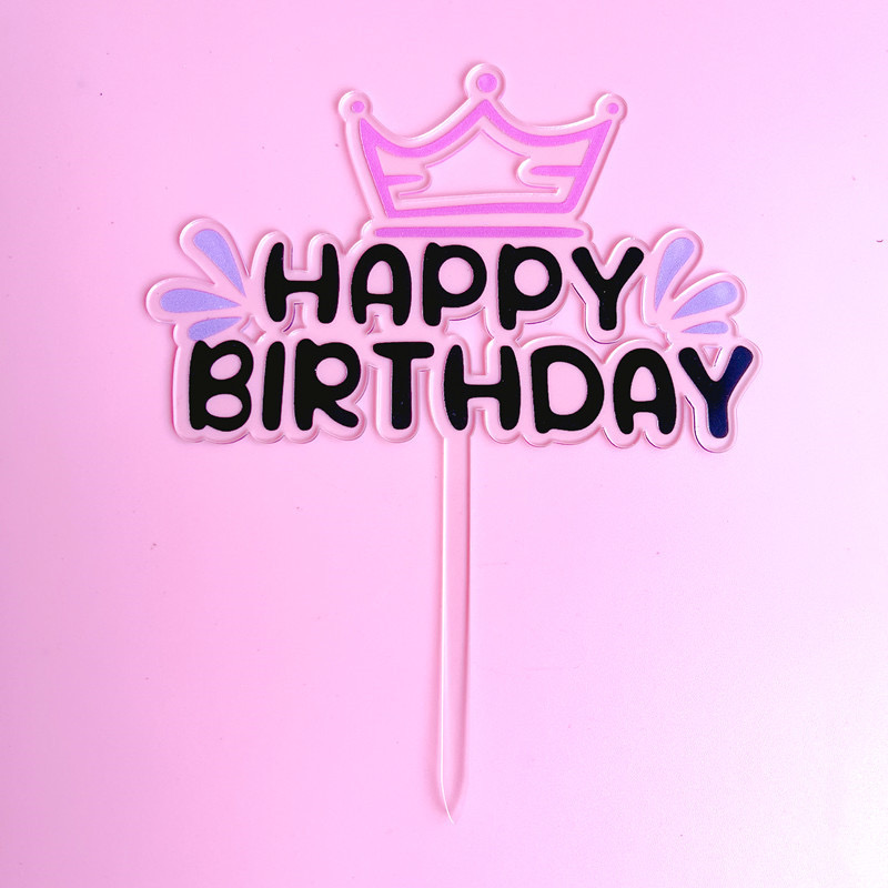 ACRYLIC HAPPY BIRTHDAY TOPPER