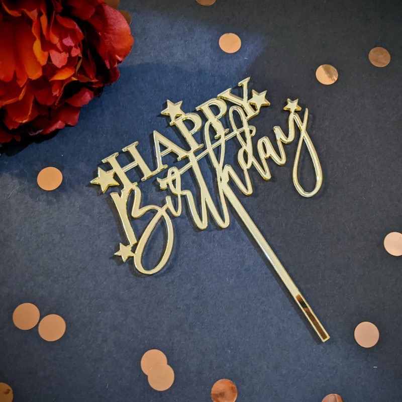 ACRYLIC HAPPY BIRTHDAY TOPPER