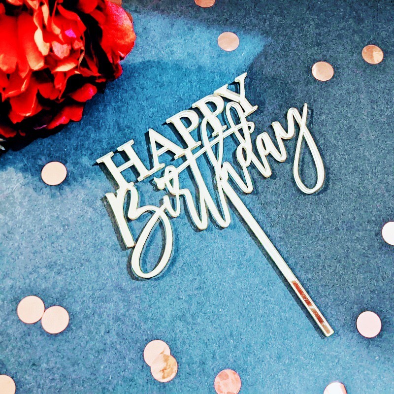 GOLD AND SILVER ACRYLIC TOPPER