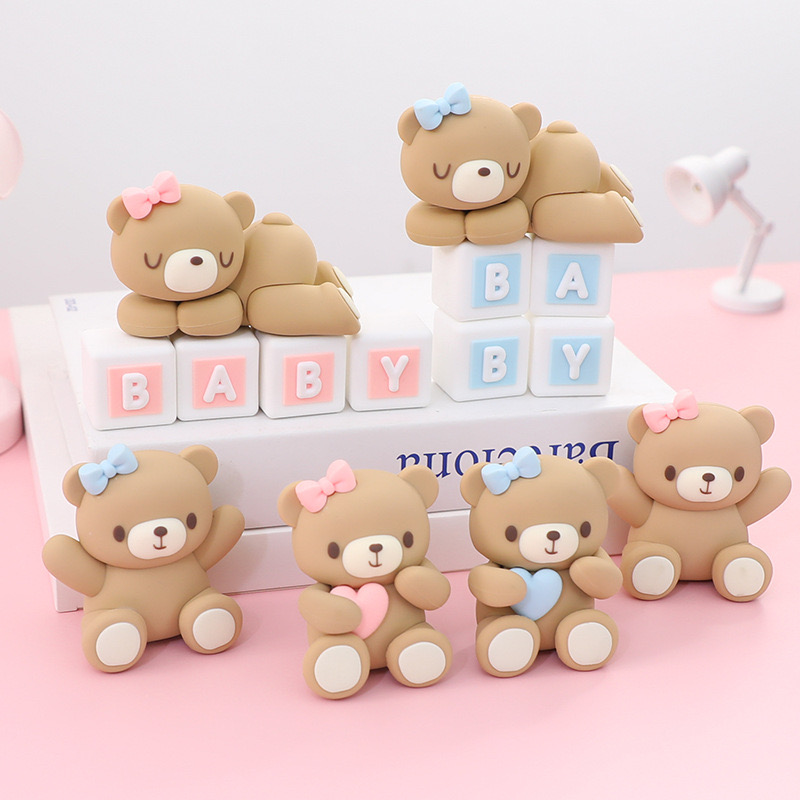 FAUX TEDDY BEAR TOPPER