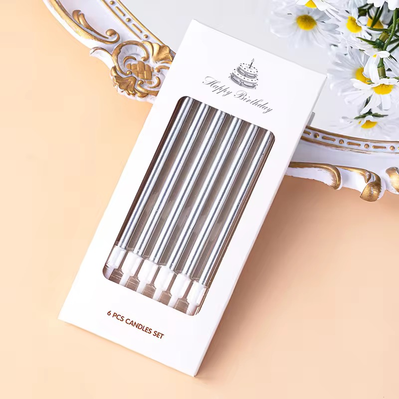 SILVER METALLIC CANDLE