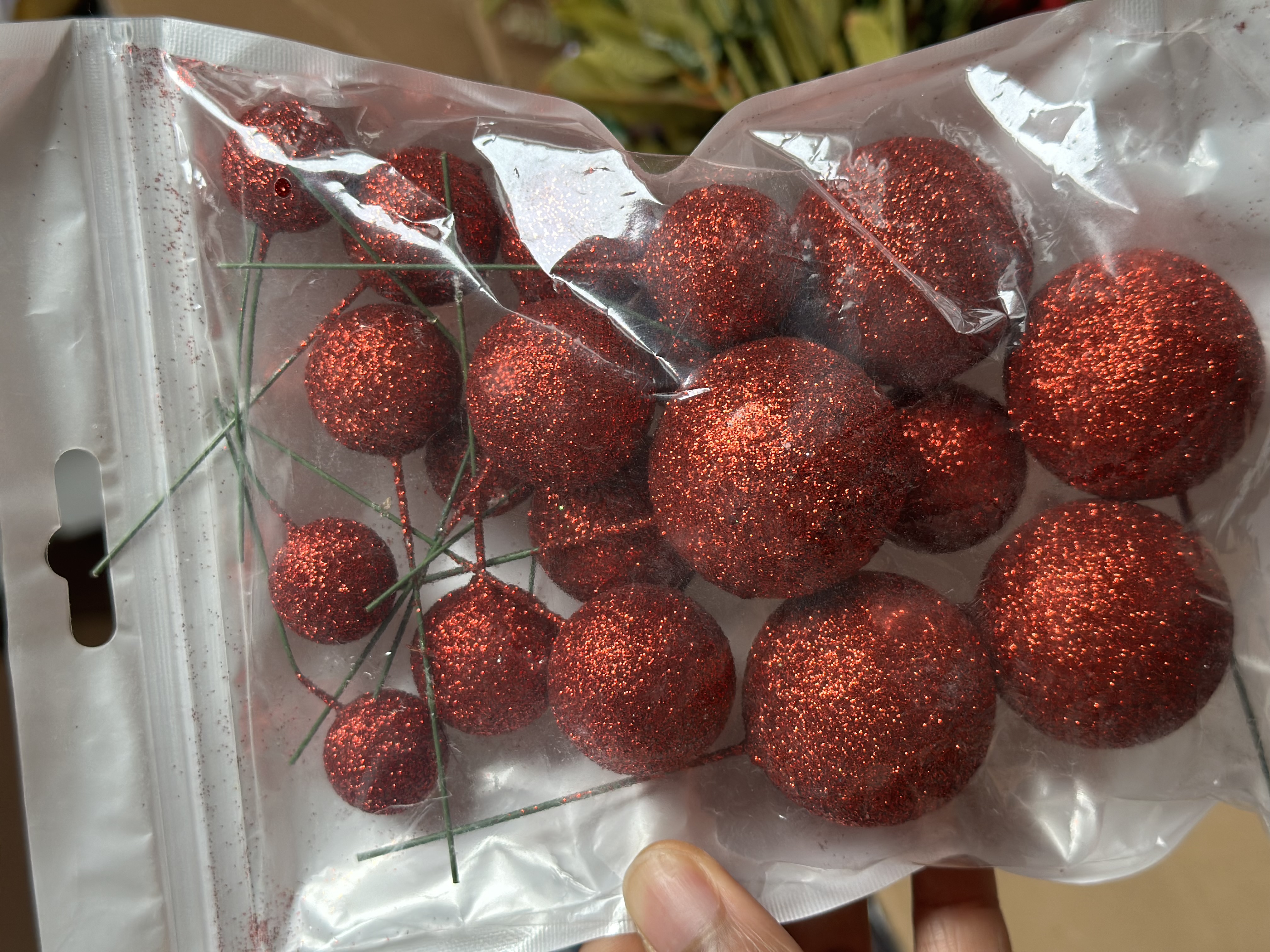 CHRISTMAS FAUX BALLS